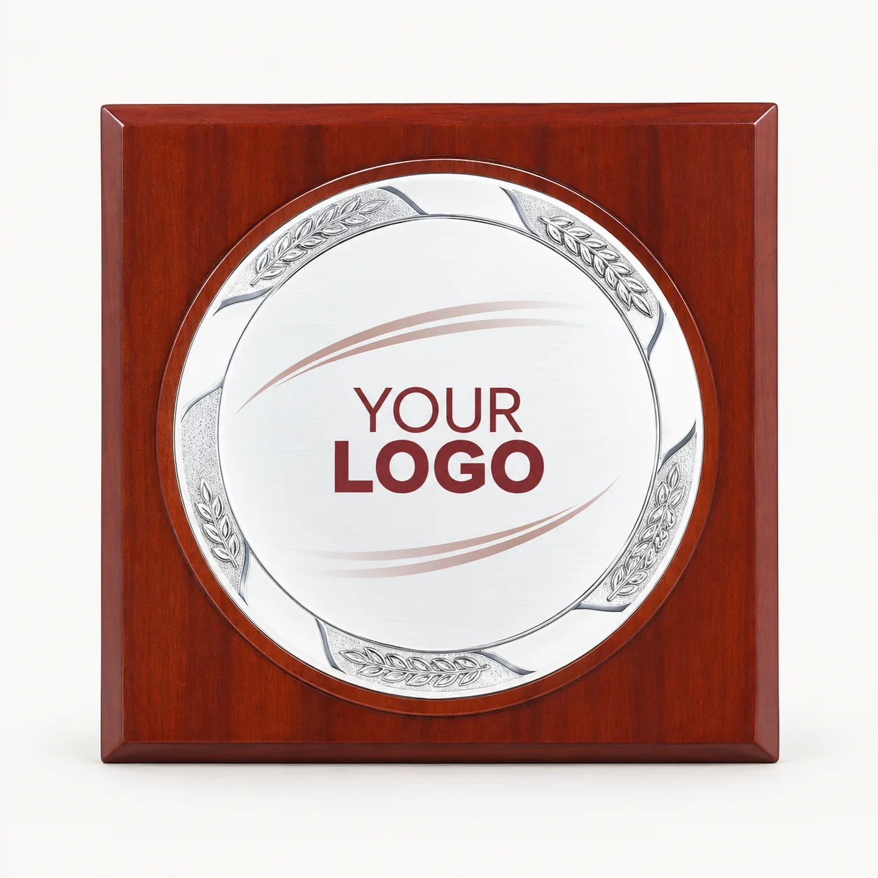 Nexus Walnut Medallion Plaque — 8 Inch