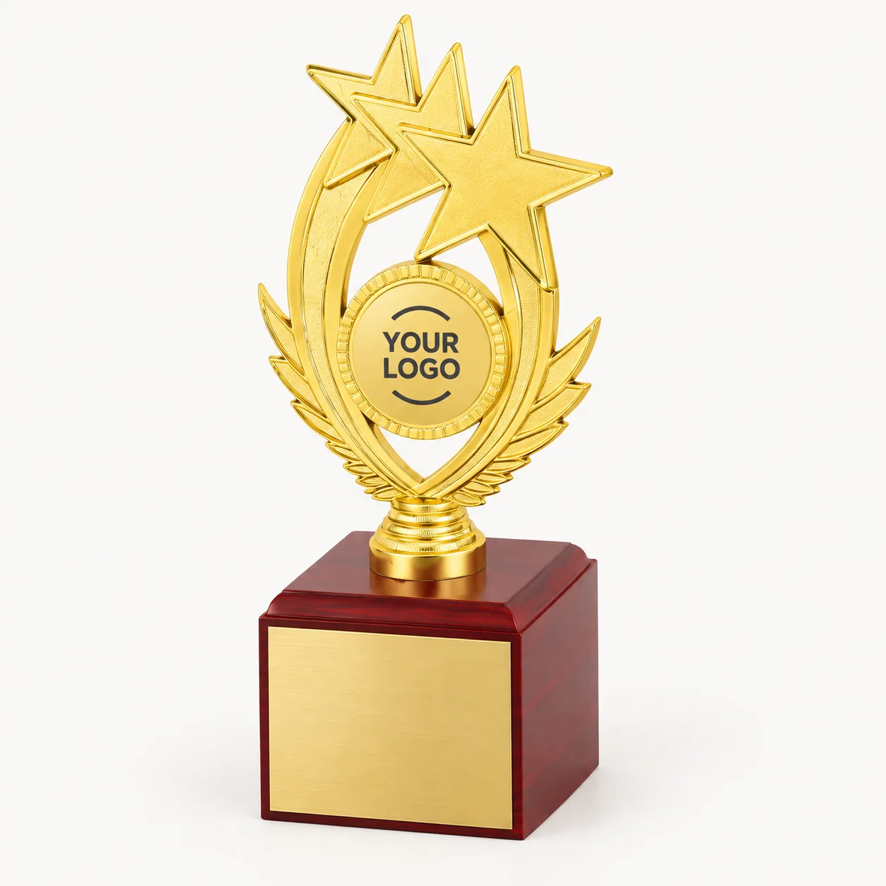 Clarus Gilded Star Crest Trophy — 9 Inch