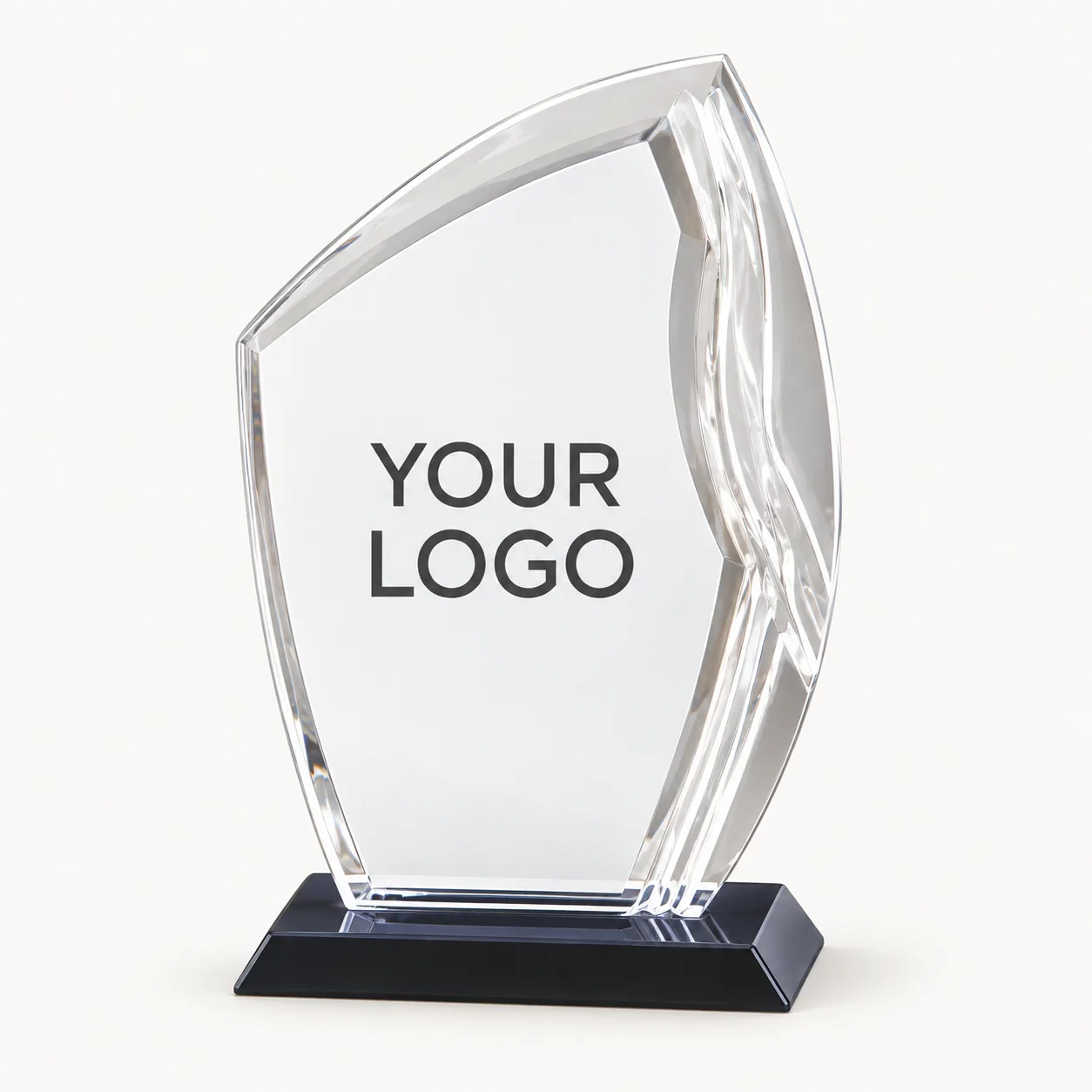 Faceted Sail Optical Acrylic Award — 8 Inch