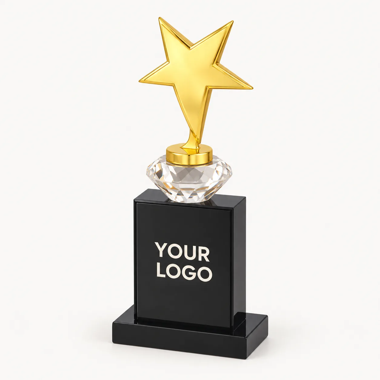 Clarus Gilded Star Crest Trophy — 10 Inch