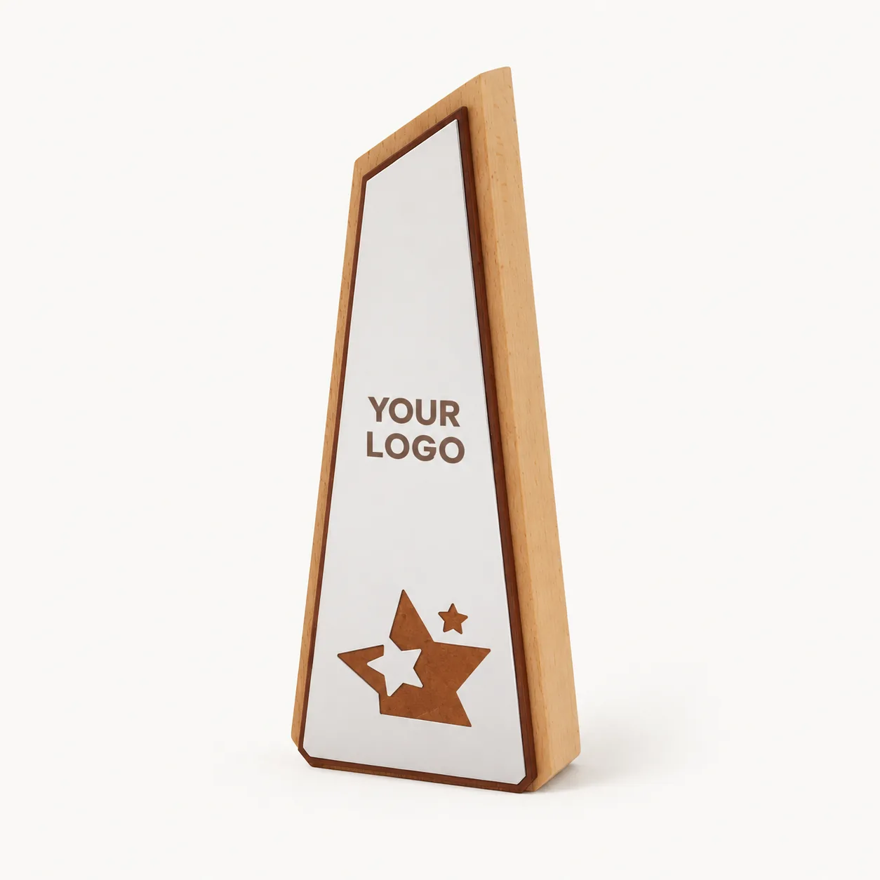 Stature Walnut Star Crest Plaque — 11.5 Inch