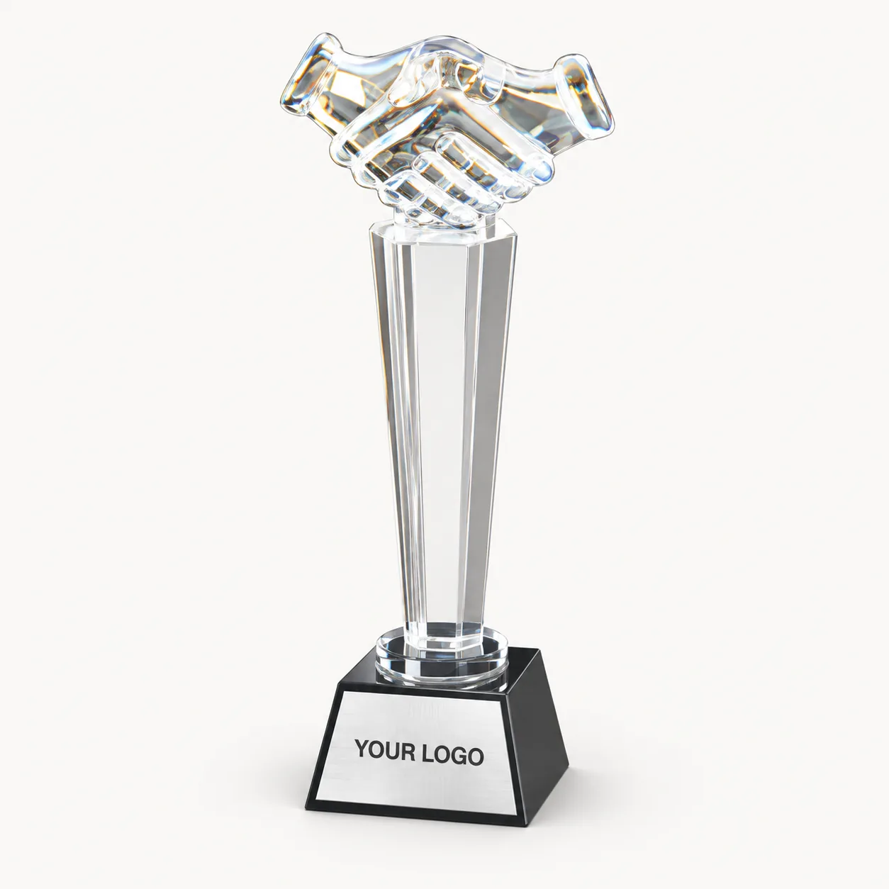 Paragon Crystal Partnership Clasp Award — 10.5 Inch
