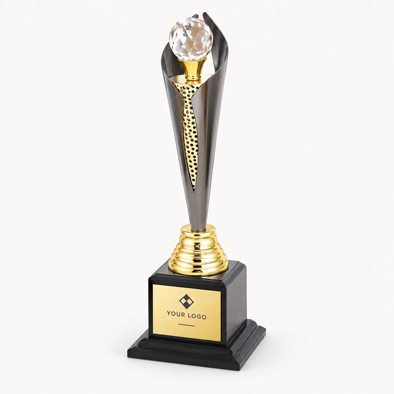 Ascent Gilded Crystal-Topped Trophy — 12.5 Inch