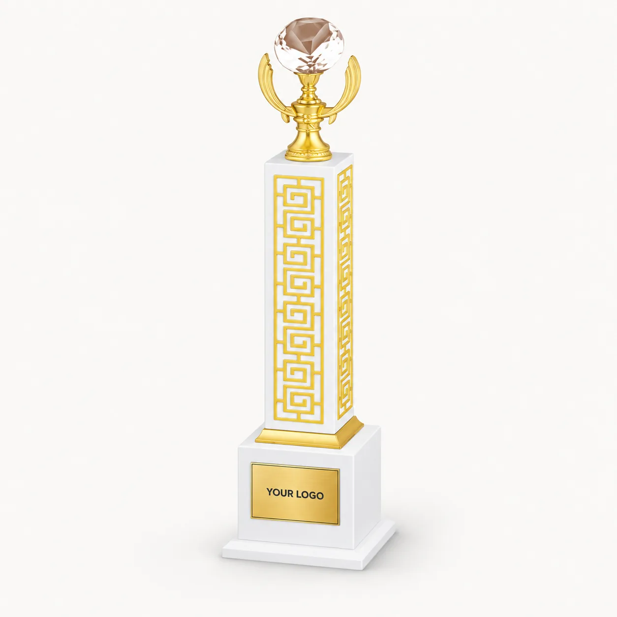 Aegis Gilded Architectural Column Trophy — 18 Inch