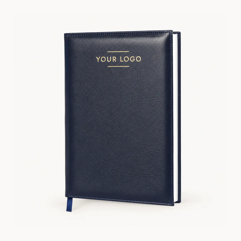 Diary with maroon and navy cover variants