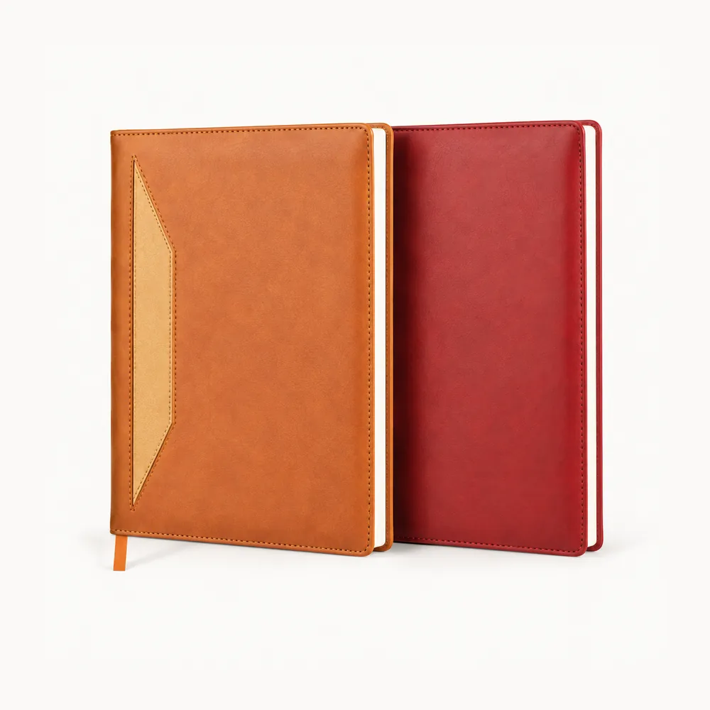 Two-colour angular-panel diary