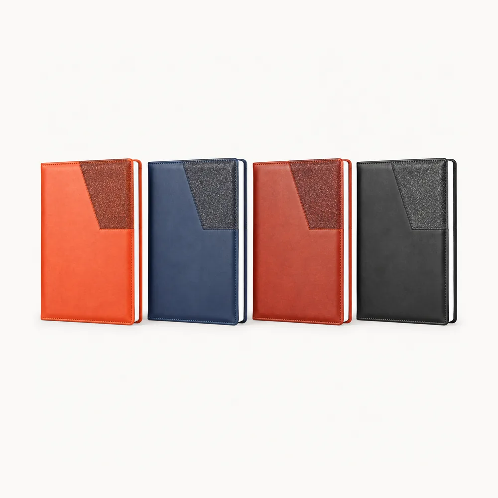 Four-colour diagonal-panel diary