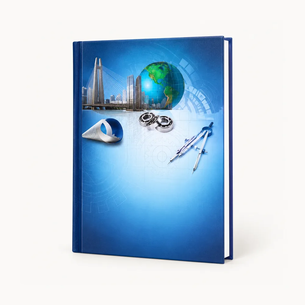 Diary with a blue globe cover illustration