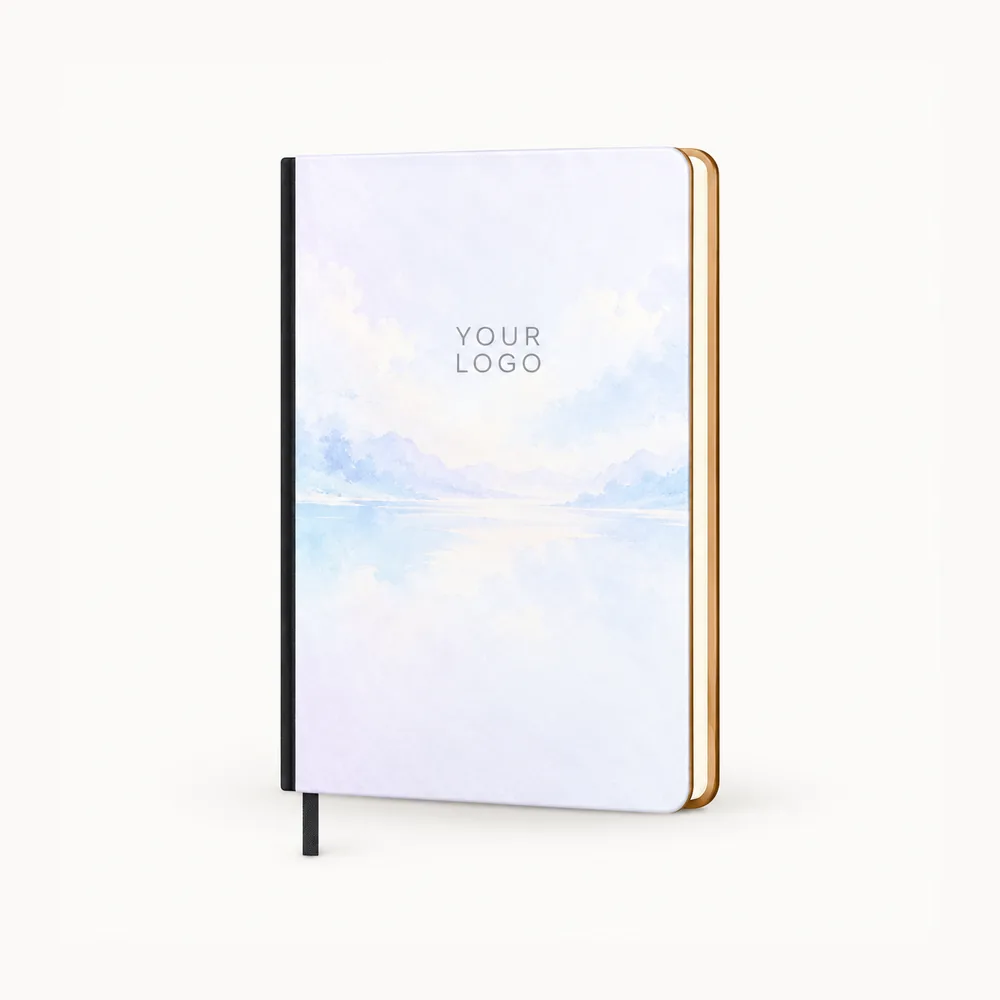Diary with a pale-toned cover illustration