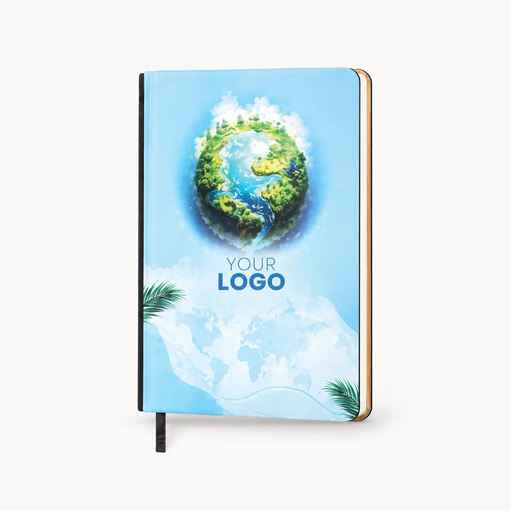 Diary with a globe cover illustration