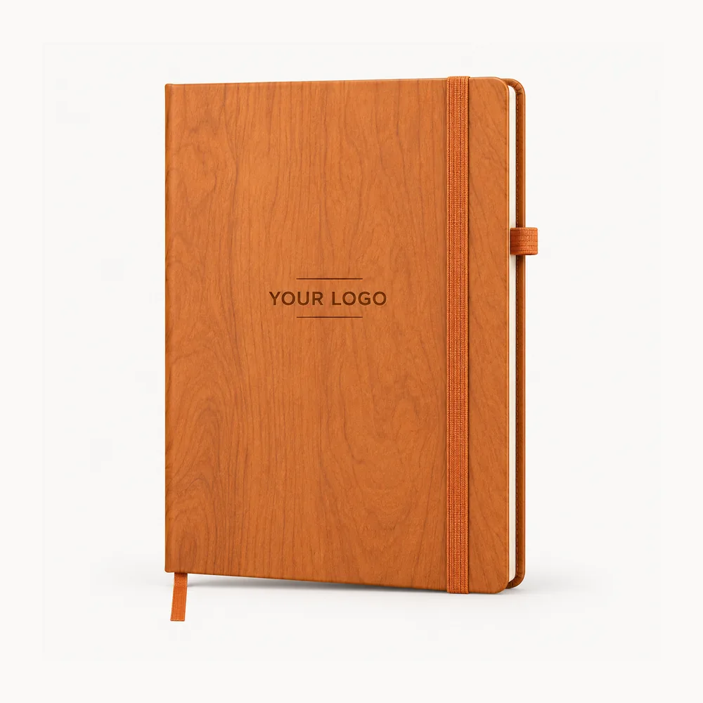 Wood-textured diary