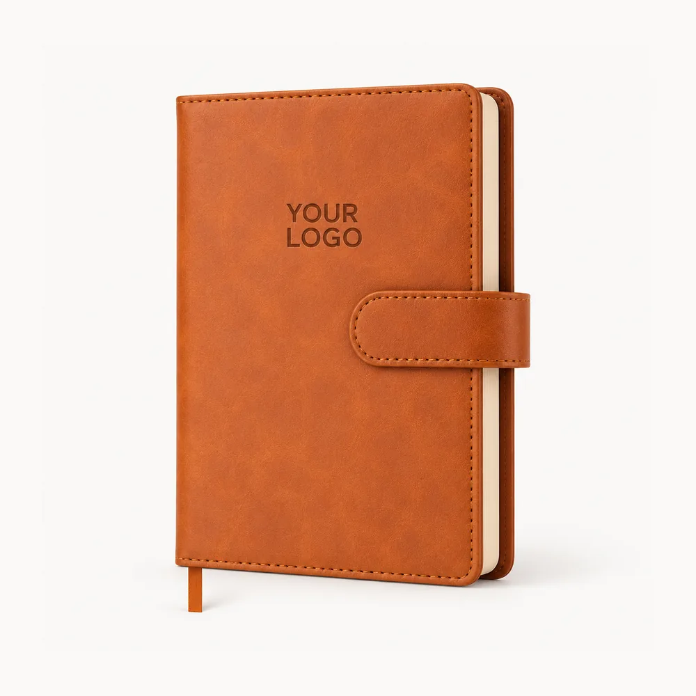 Folding diary with an attached pen