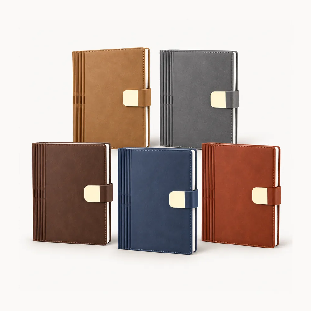 Five-colour textured-cover diary