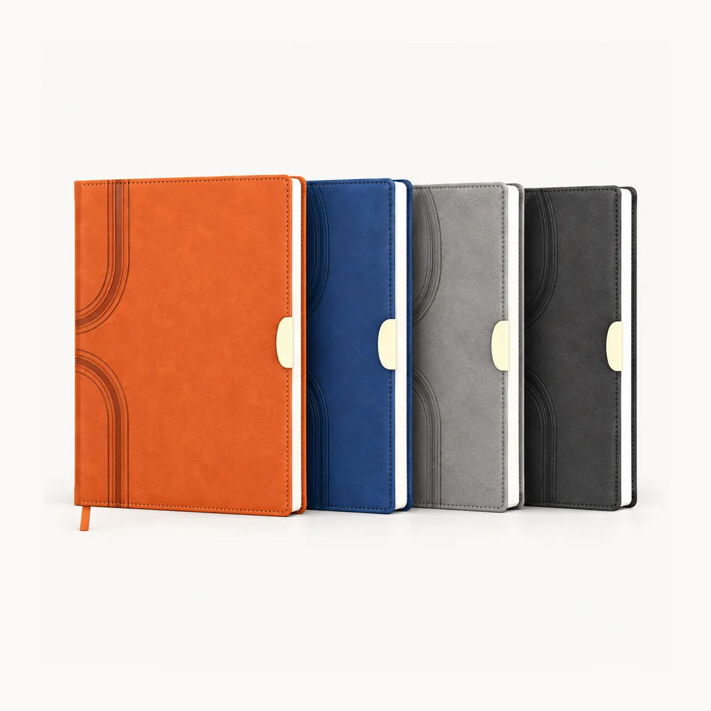 Four-colour curved-panel diary