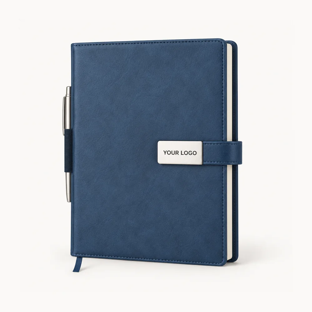 Diary with a wide closure strap