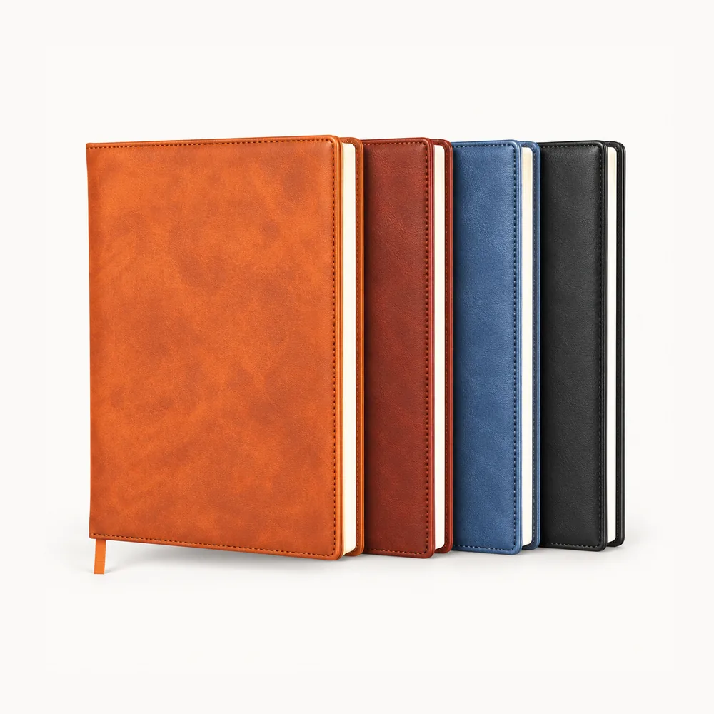 Four-colour diary with a diagonal cover panel