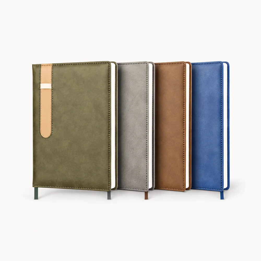 Four-colour vertical-tab diary