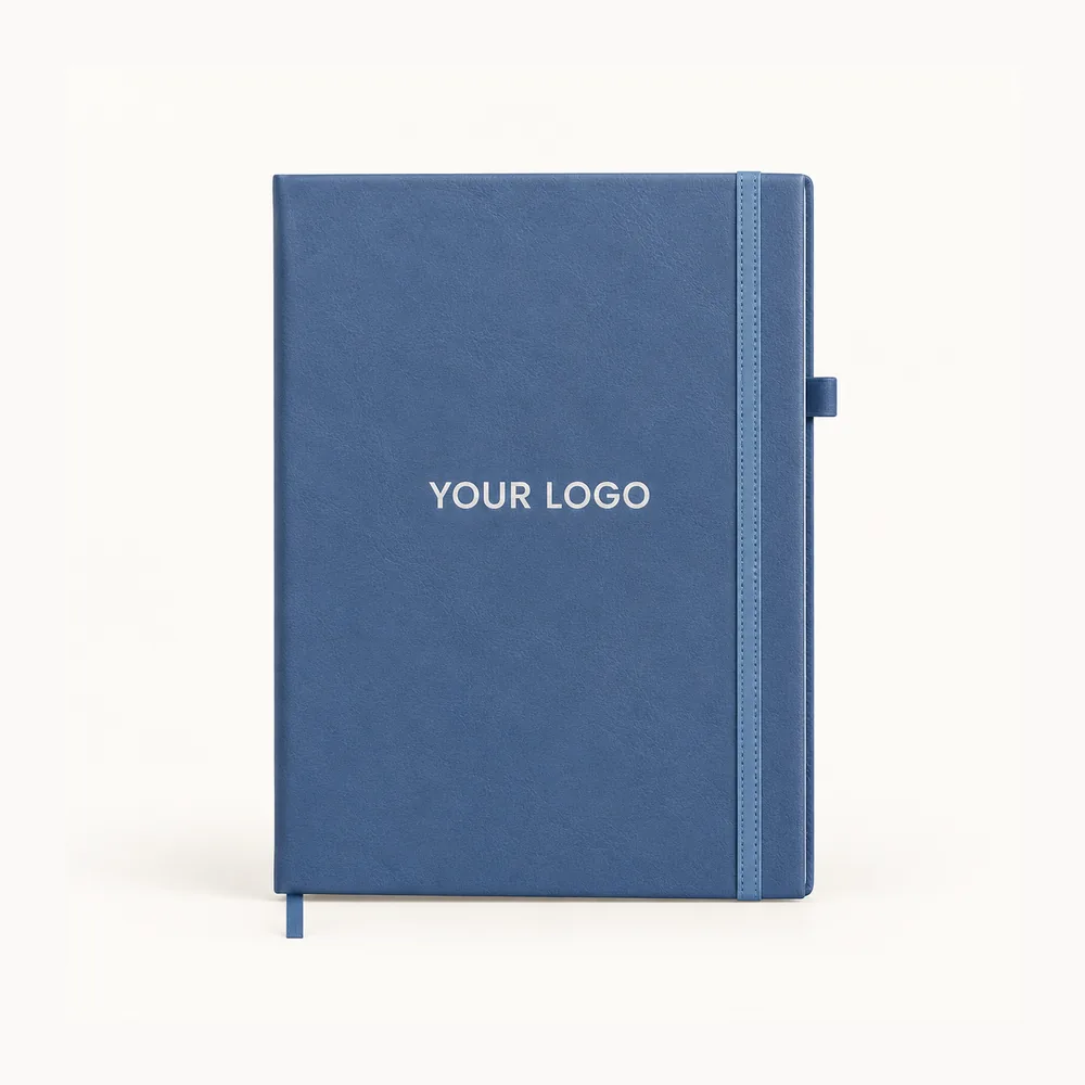 Bound diary with contrasting spine panels