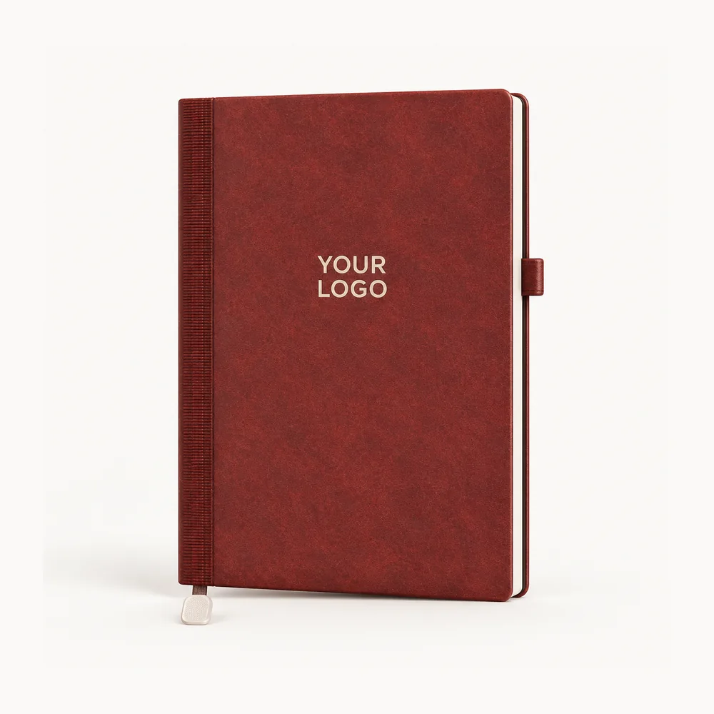 Diary with an orange and green abstract cover