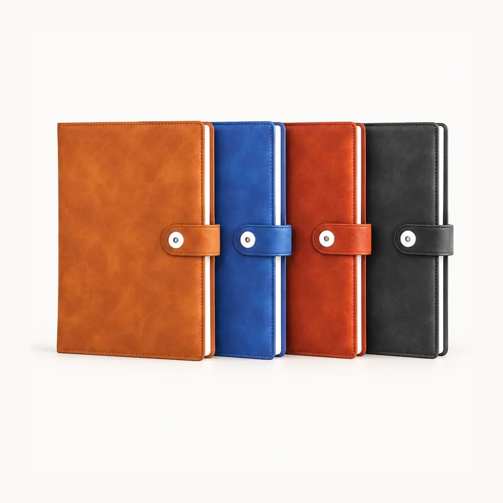 Four-colour diary with a round clasp closure