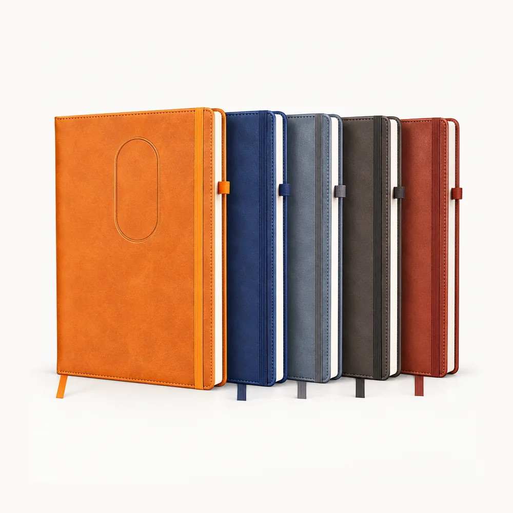 Five-colour diary with a panel detail