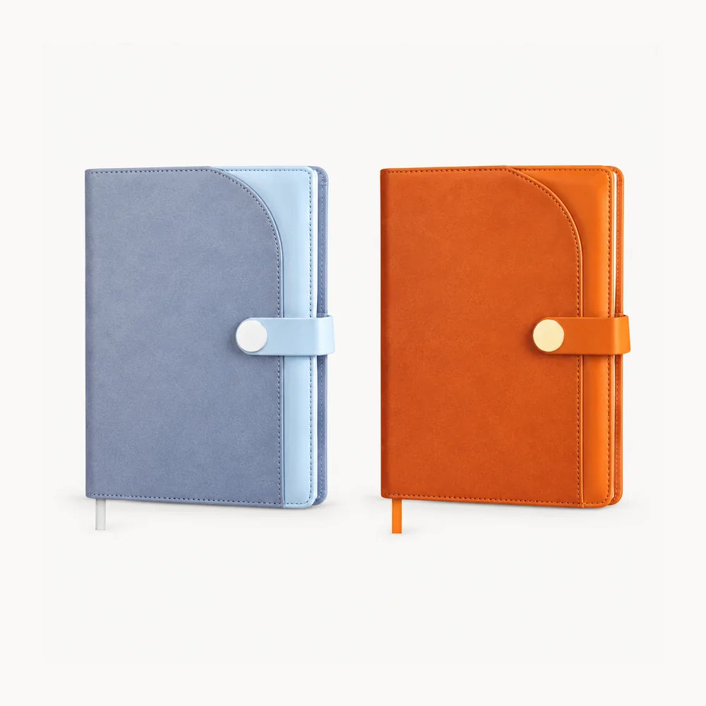 Two-colour rounded-cover diary