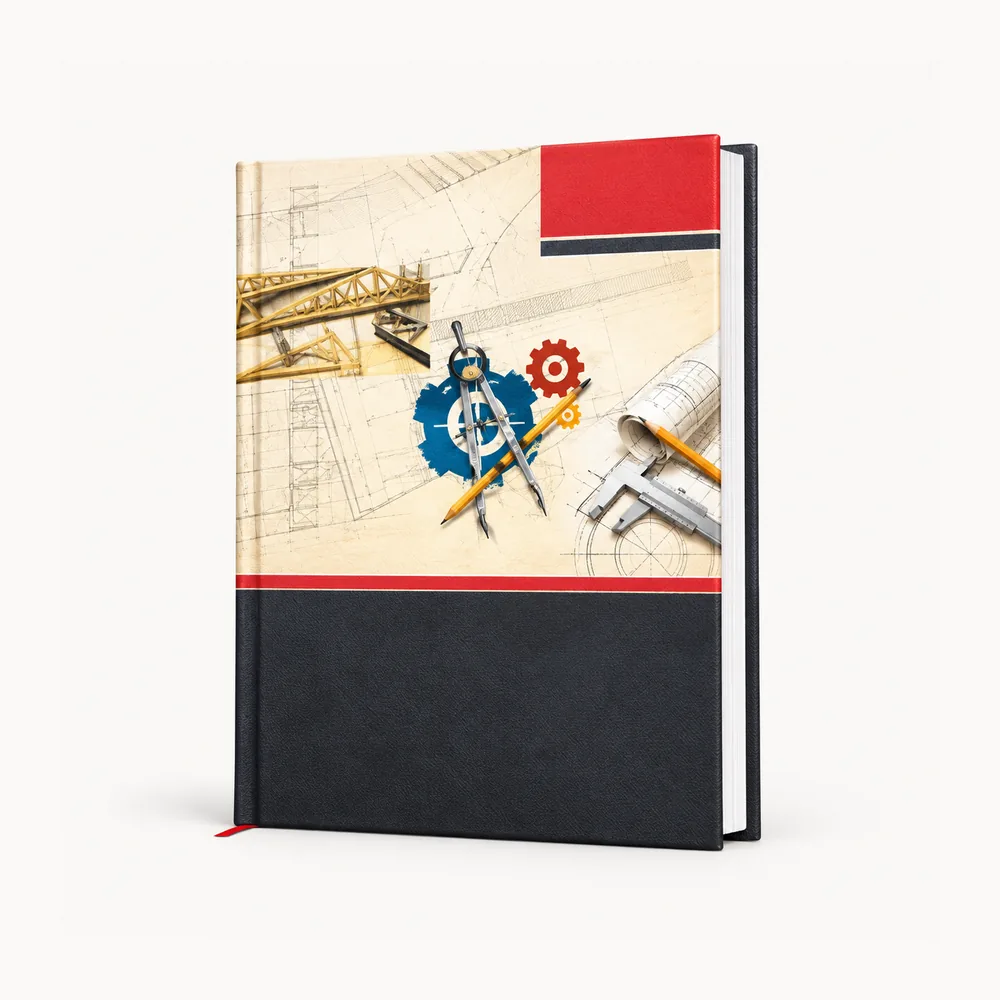 Diary with a map-and-compass cover illustration